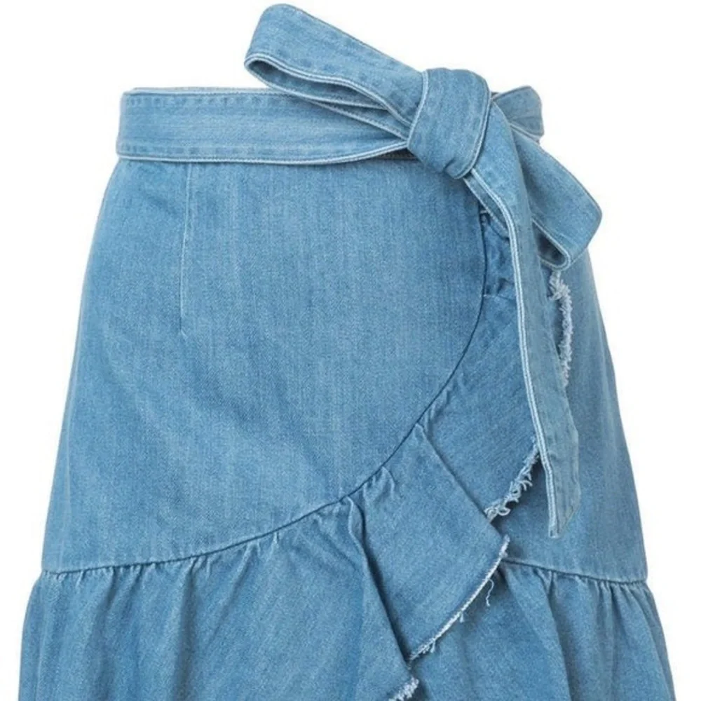 Paige Ruffle Wrap Mini Skirt Size 10 - Picture 1 of 3